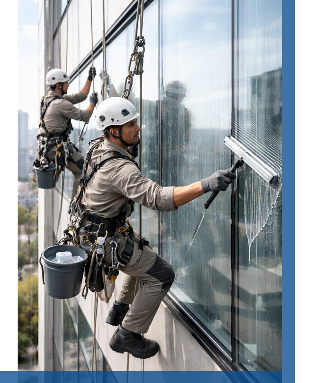 Мойка окон альпинистами в Одинцове от 4660 р. | ВЫСОТНИК-Днц