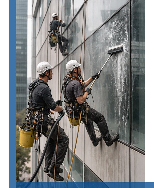 Профессиональная высотная мойка фасадов зданий в Одинцове