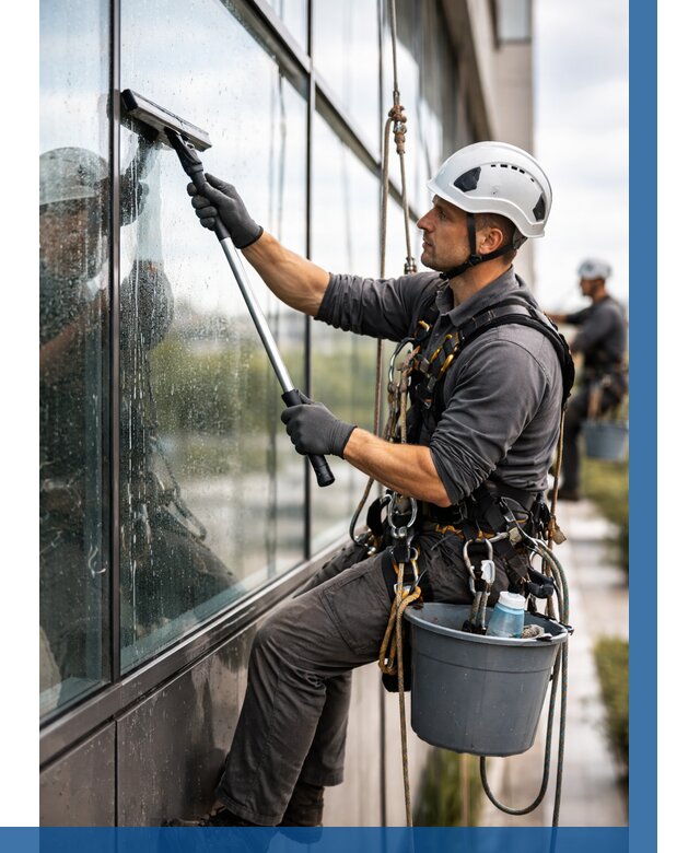Мойка стеклянных фасадов в Одинцове от 207 р. | ВЫСОТНИК-Днц