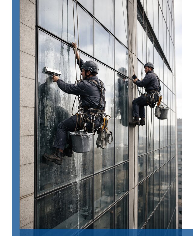 Профессиональная мойка стеклянных фасадов зданий в Одинцове