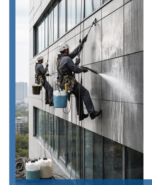 Профессиональная мойка вентилируемых фасадов в Одинцове