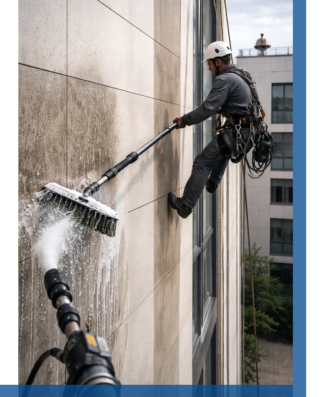 Мойка фасада из керамогранита в Одинцове от 311 р. | ВЫСОТНИК-Днц