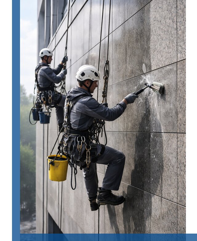 Профессиональная мойка фасада из керамогранита в Одинцове