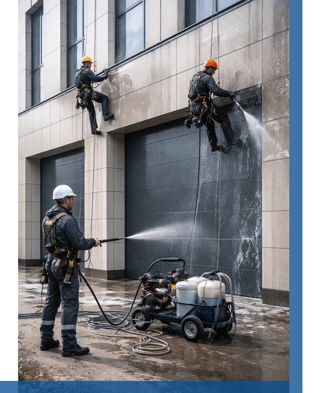 Послестроительная мойка фасада в Одинцове от 311 р. | ВЫСОТНИК-Днц