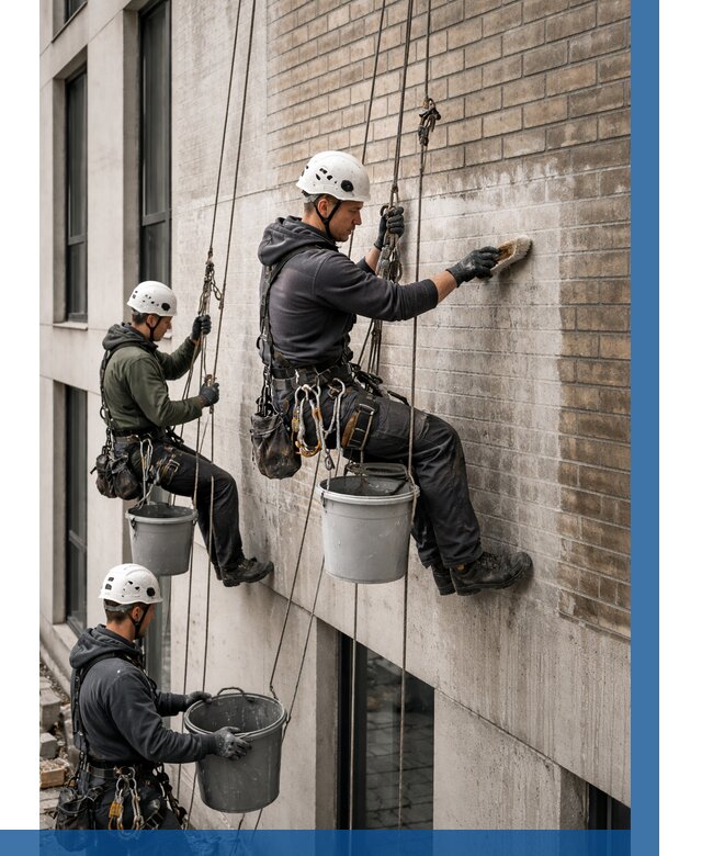 Удаление высолов с фасада в Одинцове от 259 р. | ВЫСОТНИК-Днц