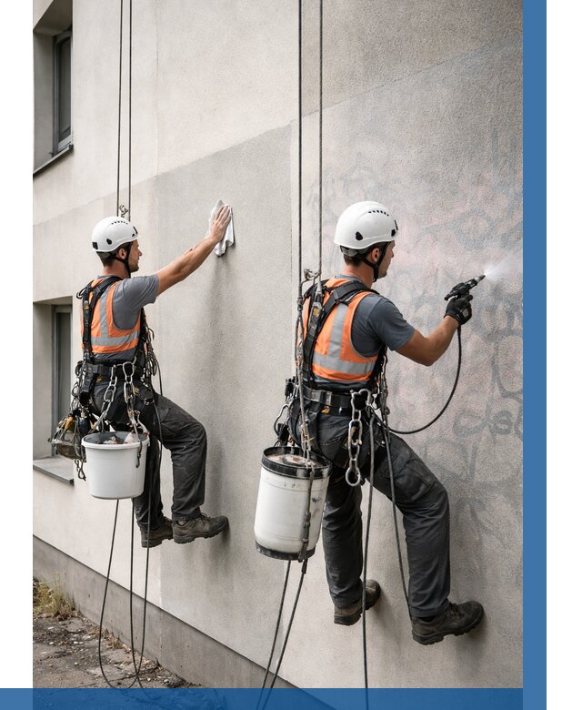 Антиграффити покрытие фасада в Одинцове от 621 р. | ВЫСОТНИК-Днц