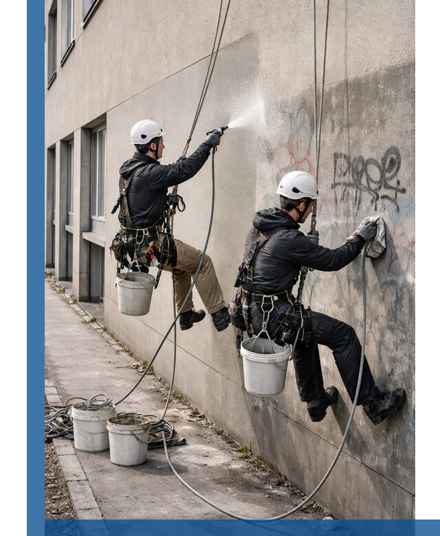 Антиграффити покрытие фасада с защитой от надписей в Одинцове