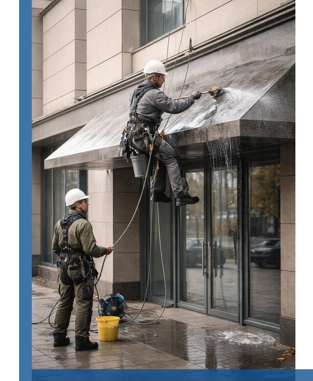 Профессиональная мойка козырьков и навесов в Одинцове