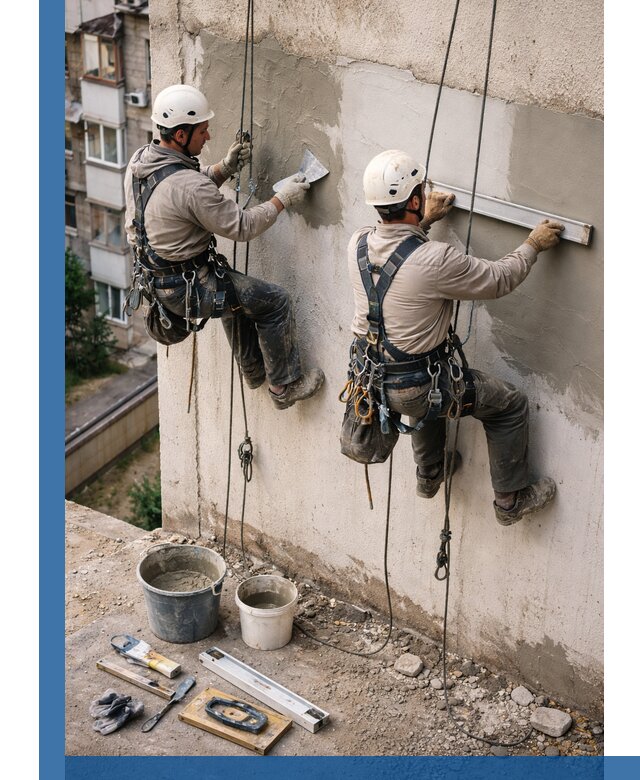 Комплексный ремонт штукатурного фасада с гарантией в Одинцове