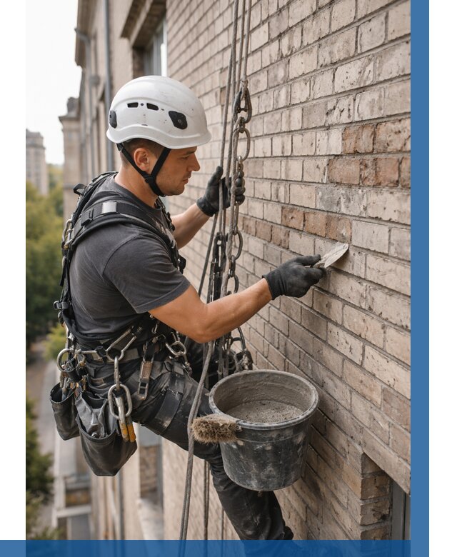 Ремонт кирпичной кладки фасада в Одинцове от 1864 р. | ВЫСОТНИК-Днц