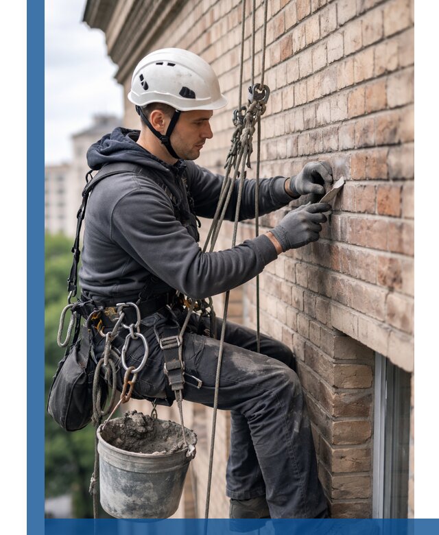 Качественный ремонт кирпичной кладки фасада в Одинцове с гарантией