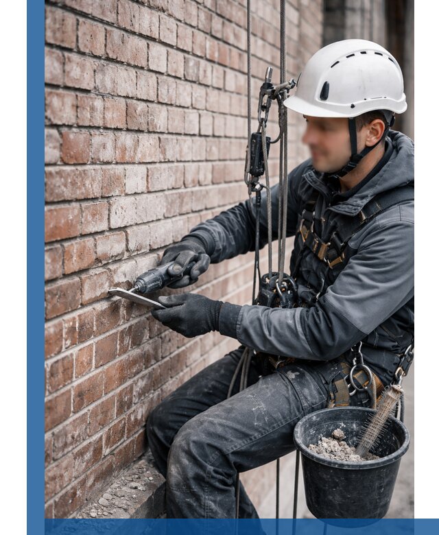 Расшивка кирпичных швов фасадов и стен, ремонт в Одинцове