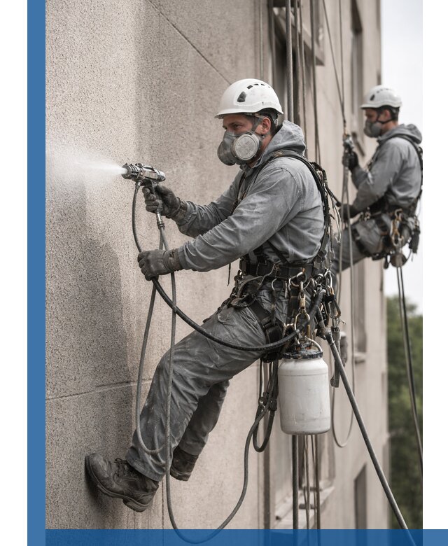 Безвоздушная покраска фасадов зданий в Одинцове профессионально