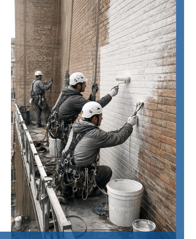 Покраска кирпичного фасада в Одинцове от 362 р. | ВЫСОТНИК-Днц