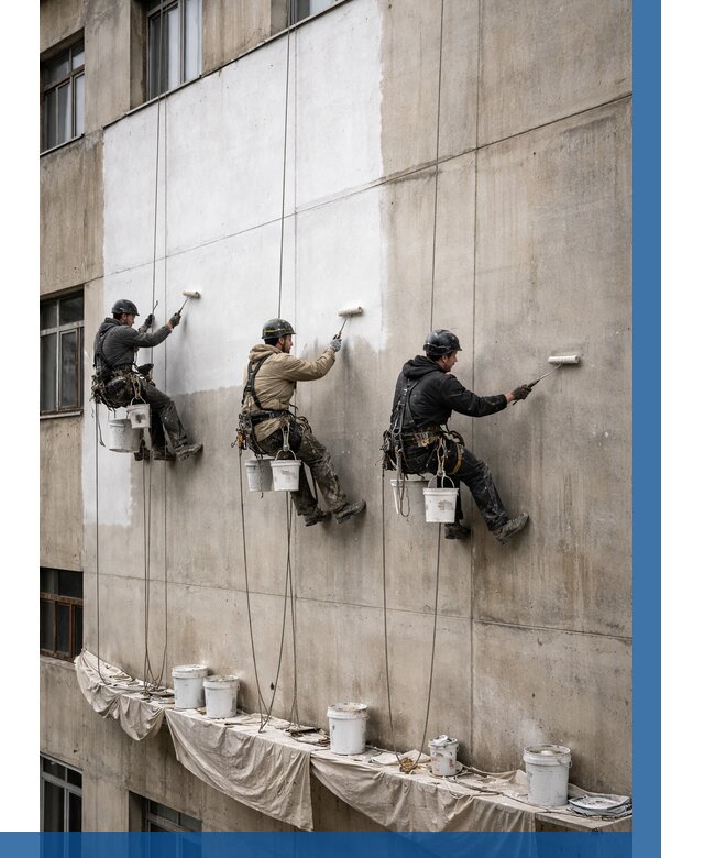 Покраска бетонного фасада в Одинцове от 362 р за м2 | ВЫСОТНИК-Днц