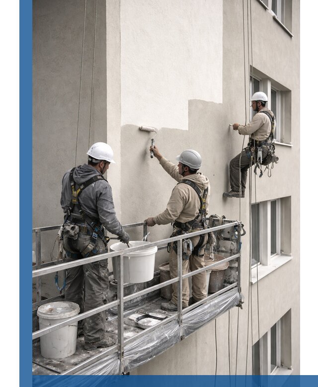 Покраска оштукатуренного фасада в Одинцове под ключ с гарантией