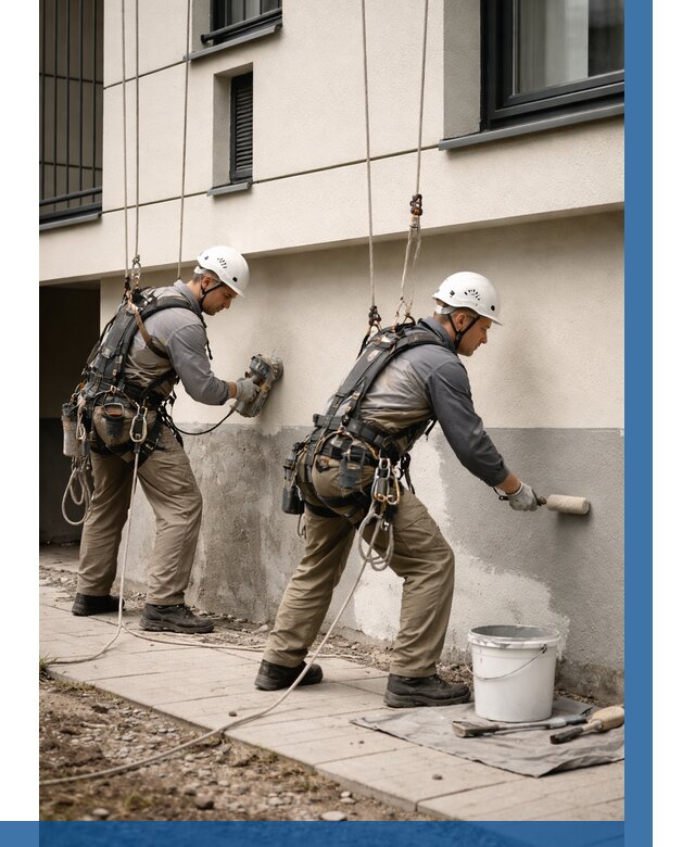 Окраска цоколя здания в Одинцове от 466 р. под ключ | ВЫСОТНИК-Днц