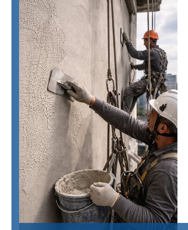 Декоративная штукатурка фасада с утеплением и защитой в Одинцове