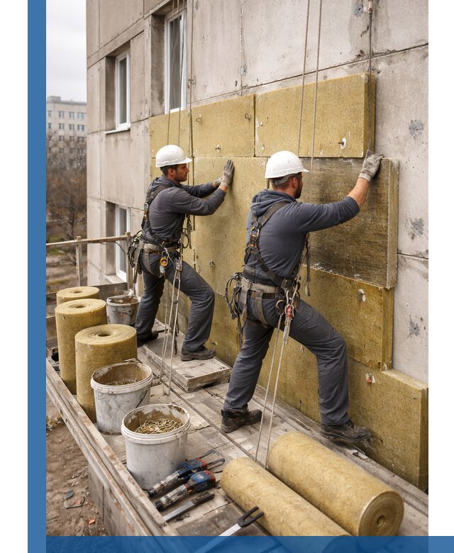 Утепление фасада минватой в Одинцове под ключ с гарантией