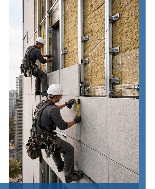 Монтаж вентилируемого фасада в Одинцове от 3625 р. | ВЫСОТНИК-Днц