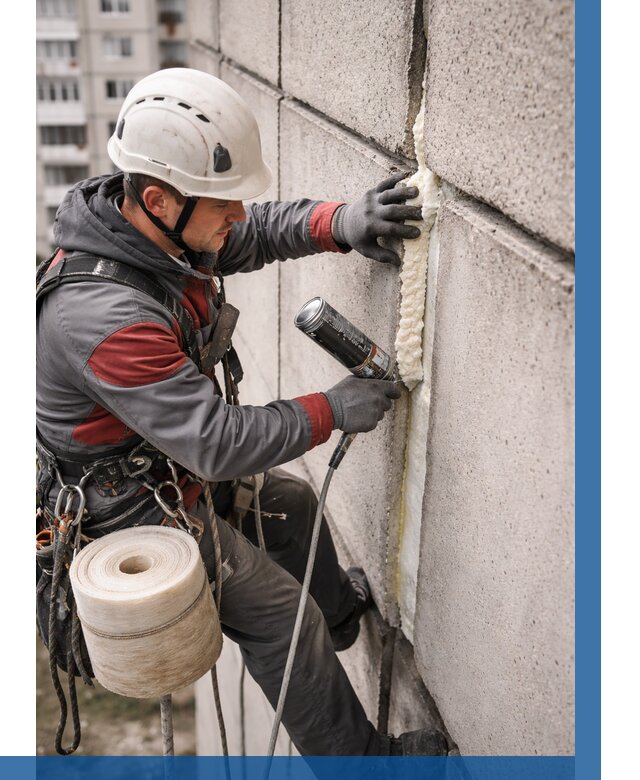 Утепление межпанельных швов в Одинцове от 725 р. | ВЫСОТНИК-Днц