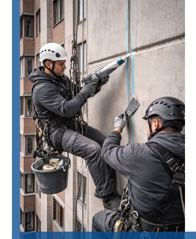 Вторичная герметизация швов фасада и кровли в Одинцове