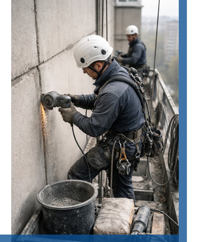 Штробление межпанельных швов в Одинцове от 1243 р. | ВЫСОТНИК-Днц