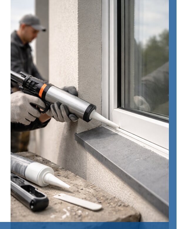 Герметизация монтажных швов окон в Одинцове от 673 р. | ВЫСОТНИК-Днц