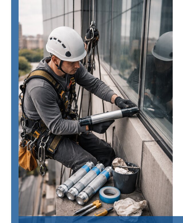 Герметизация стыков витража в Одинцове для герметичных фасадов