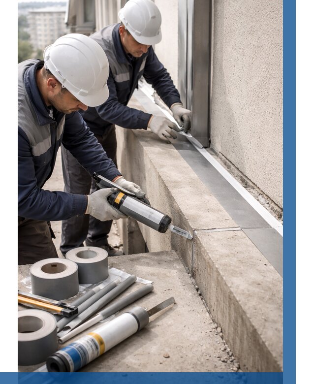 Герметизация примыкания балкона в Одинцове от 4660 р. | ВЫСОТНИК-Днц