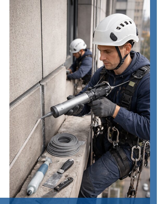 Герметизация деформационных швов фасада в Одинцове от 725 | ВЫСОТНИК-Днц