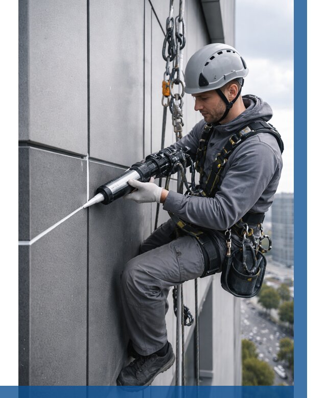 Герметизация стыков фасадных панелей в Одинцове от 6731 р.| ВЫСОТНИК-Днц