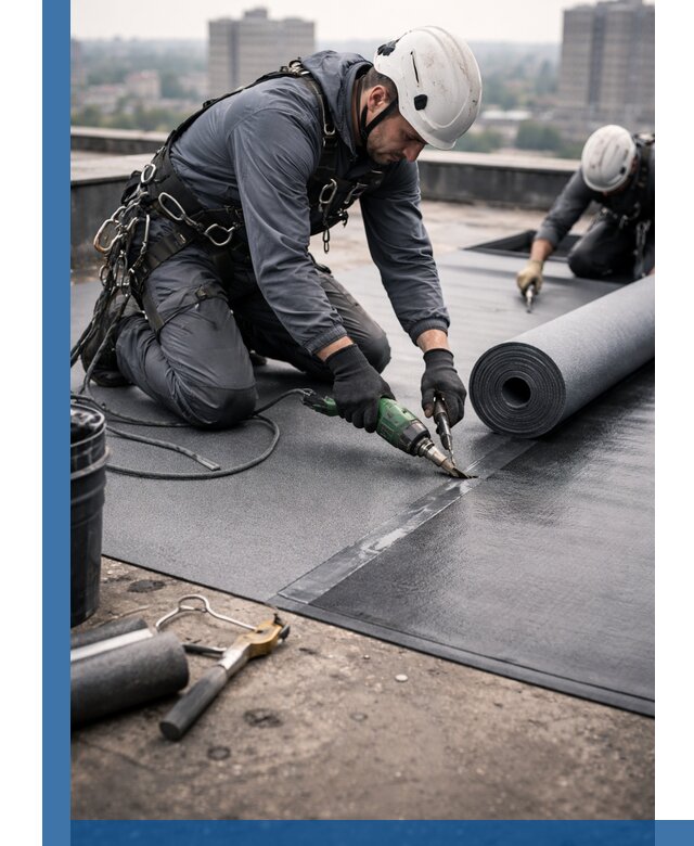 Ремонт мягкой кровли в Одинцове с выездом промальпинистов