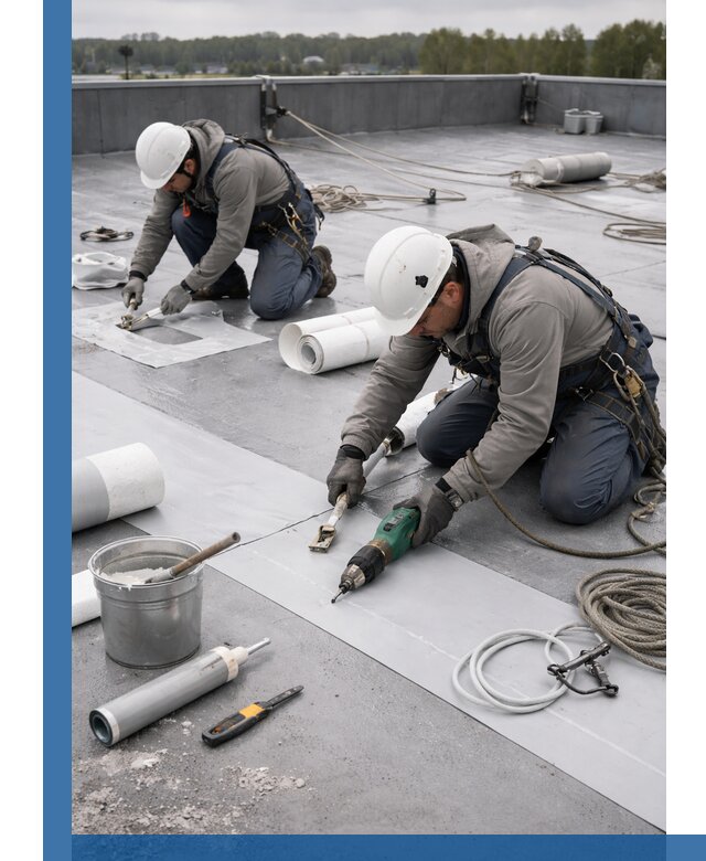 Ремонт мембранной кровли в Одинцове качественно и с гарантией