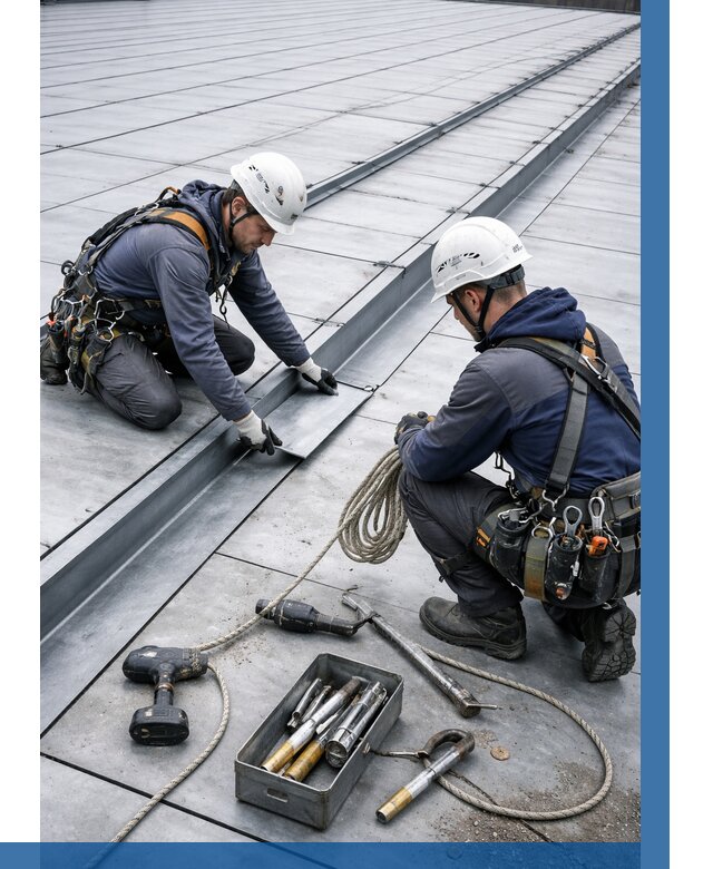 Ремонт фальцевой кровли в Одинцове от 725 р. | ВЫСОТНИК-Днц