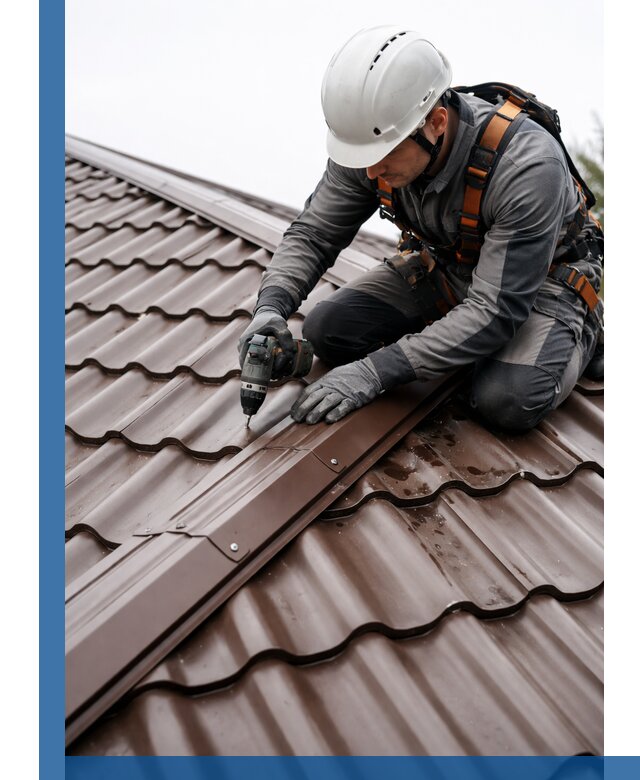 Ремонт металлочерепицы на крыше в Одинцове профессионально