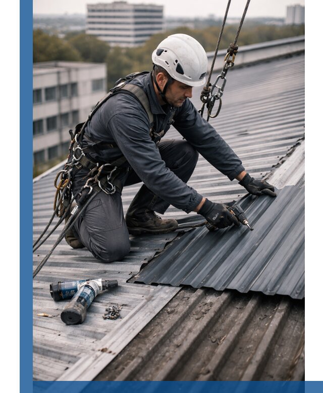 Ремонт профнастила на кровле в Одинцове, работы под ключ