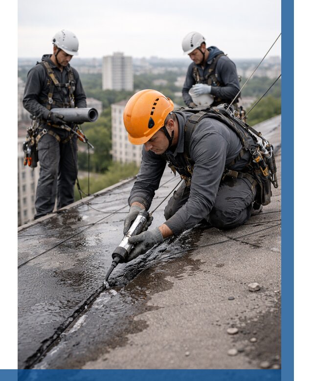 Устранение протечек кровли в Одинцове от 12427 р. | ВЫСОТНИК-Днц