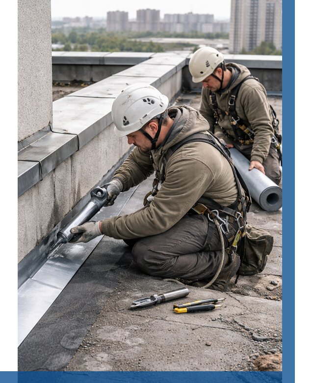 Ремонт кровельных примыканий в Одинцове от 1243 р. | ВЫСОТНИК-Днц