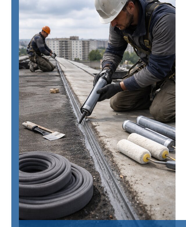 Герметизация швов кровли в Одинцове с гарантией герметичности