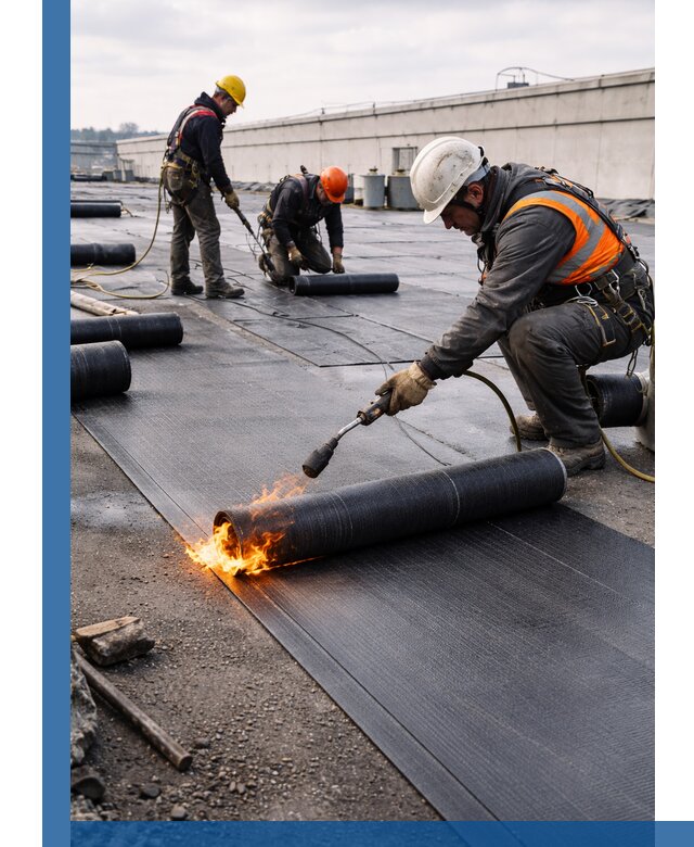 Монтаж наплавляемой кровли в Одинцове профессионально