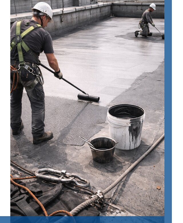 Гидроизоляция кровли жидкой резиной в Одинцове от 518 р. | ВЫСОТНИК-Днц