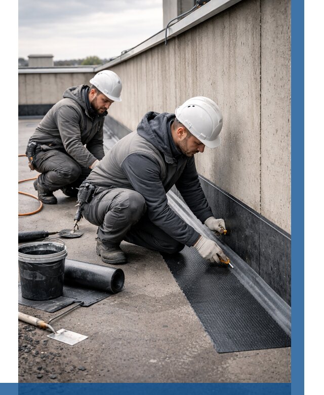 Гидроизоляция примыканий на кровле в Одинцове от 932 р. | ВЫСОТНИК-Днц