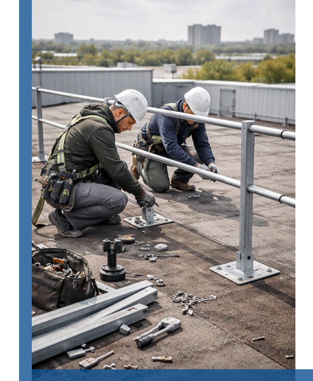 Монтаж кровельного ограждения в Одинцове под ключ с гарантией