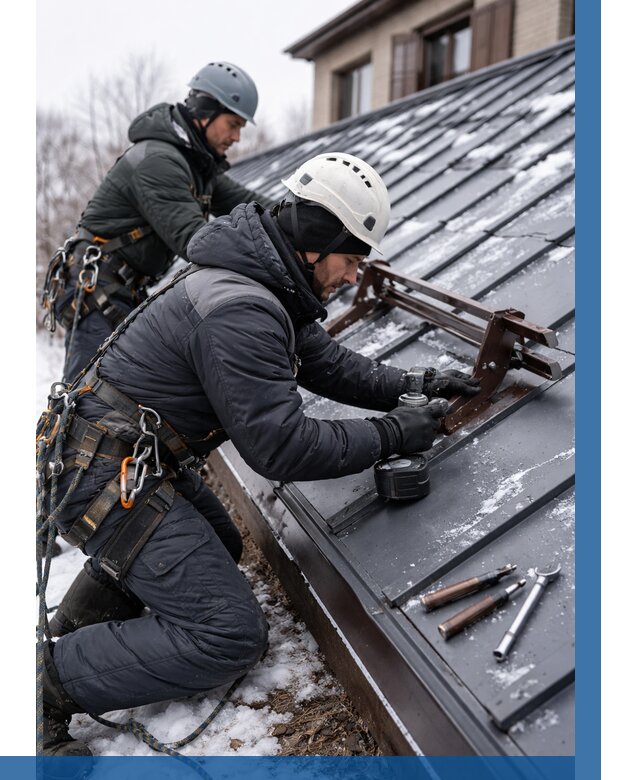 Монтаж снегозадержателей в Одинцове от 466 р. | ВЫСОТНИК-Днц