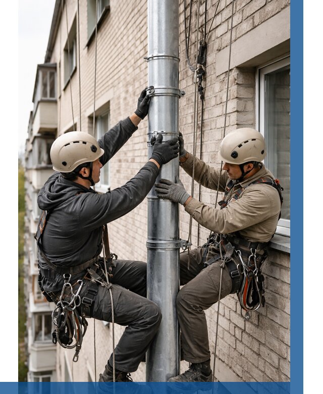 Замена водосточных труб в Одинцове от 6731 р. | ВЫСОТНИК-Днц
