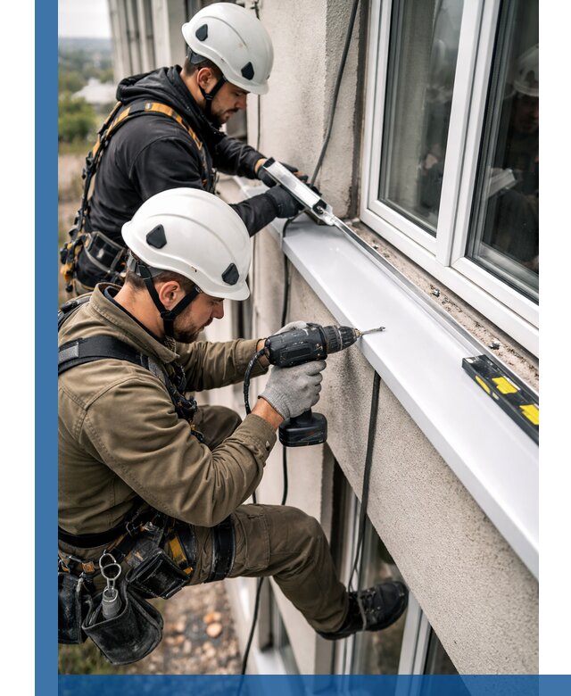 Профессиональный монтаж оконных отливов и отведения воды в Одинцове
