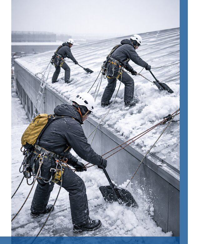 Очистка навесов от снега в Одинцове от 4660 р. | ВЫСОТНИК-Днц