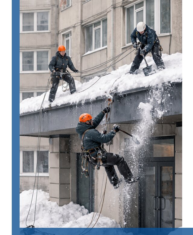 Безопасная очистка навесов от снега в Одинцове круглогодично