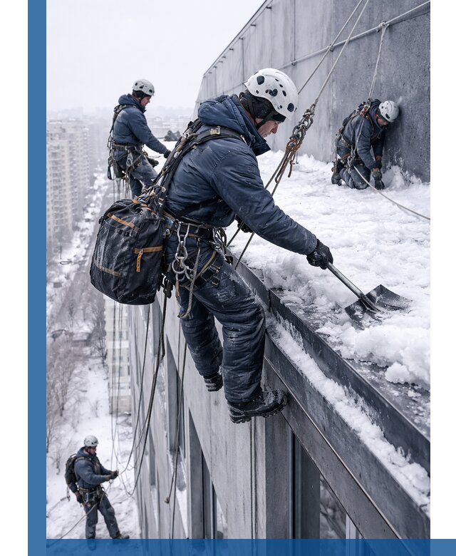 Абонентское обслуживание кровли зимой в Одинцове регулярный уход